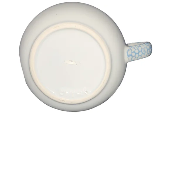 NWOT Vintage 90s Blue Heart Pattern Teapot - Picture 4 of 7